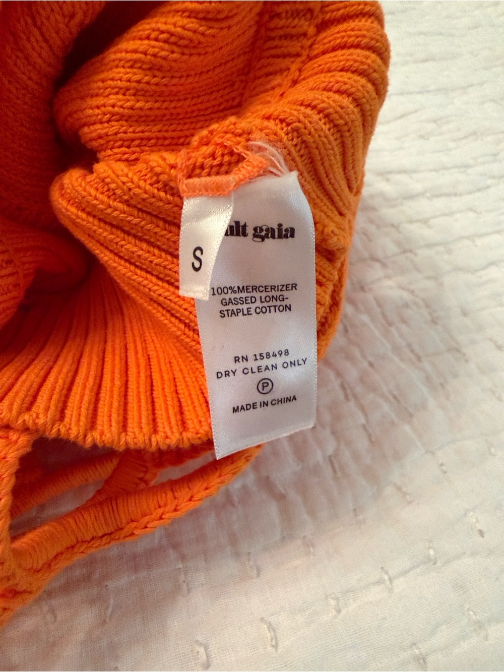 Cult Gaia Orange Crochet Loop Tank Top - Picture 4 of 5